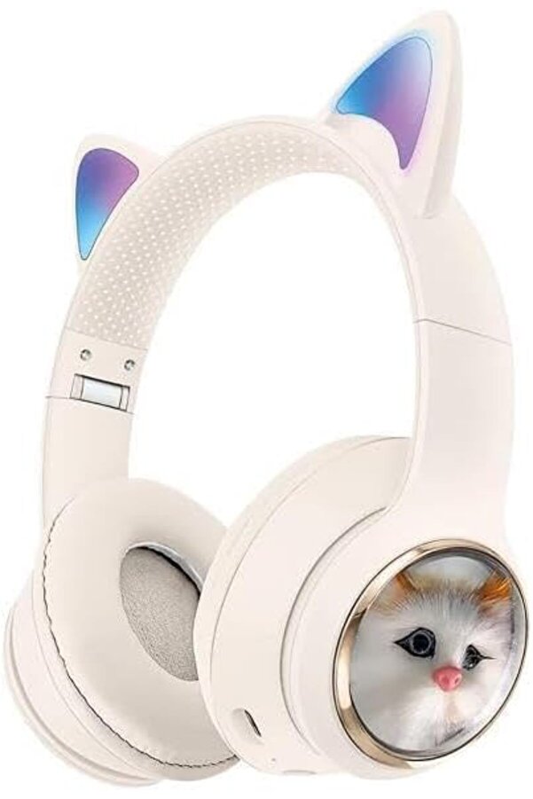 Aclyashop 5.3 Kedi̇li̇ Kulak Üstü Kulaklık Beyaz Blt-45 1058548