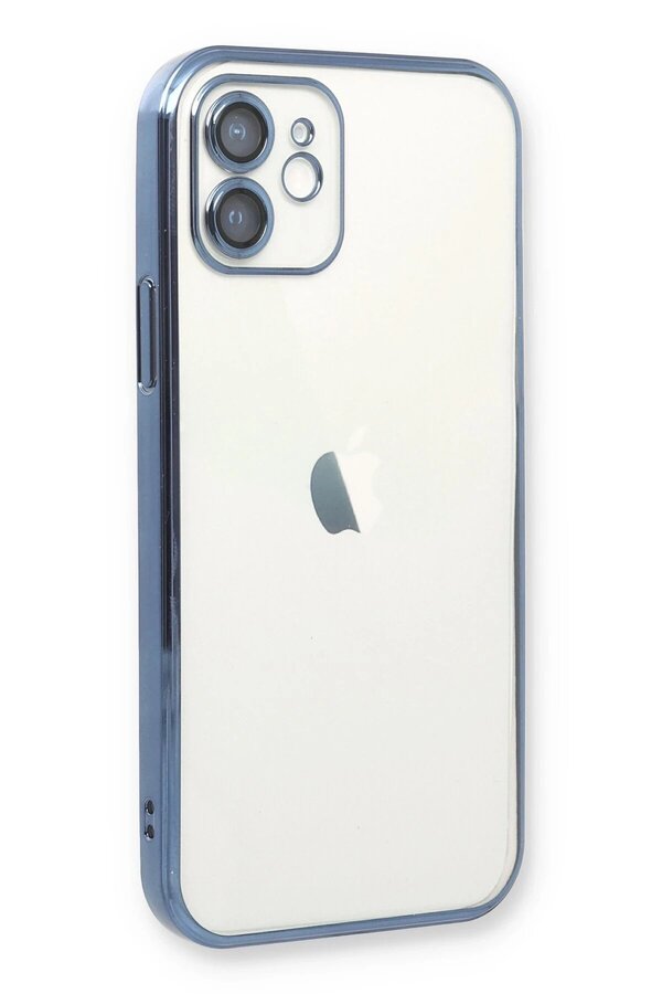 İphone 12 Kılıf Lensli̇ Si̇li̇kon - Açık Mavi̇ - Dropx9905-1307