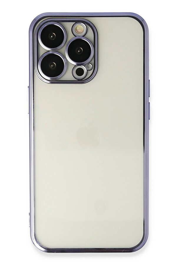 İphone 14 Pro Max Kılıf Lensli̇ Si̇li̇kon - Mor - Dropx2475-2903