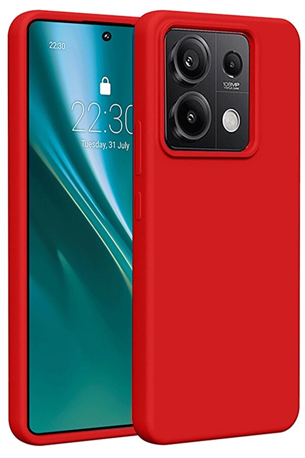 Xi̇aomi̇ Redmi̇ Note 13 4G Kılıf Fi̇rst Si̇li̇kon - Kırmızı - Dropx1025-9819