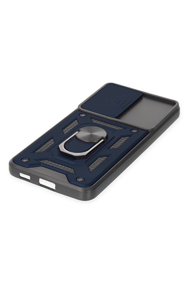 Samsung Galaxy S21 Fe Kılıf Pars Lens Yüzüklü Si̇li̇kon - Laci̇vert - Dropx1300-7197