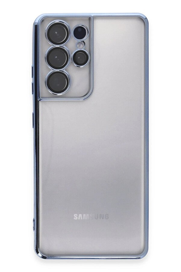 Samsung Galaxy S21 Ultra Kılıf Lensli̇ Si̇li̇kon - Açık Mavi̇ - Dropx5017-1002
