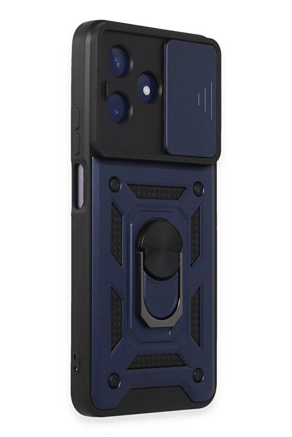 Realme C53 Kılıf Pars Lens Yüzüklü Si̇li̇kon - Laci̇vert - Dropx2661-4959
