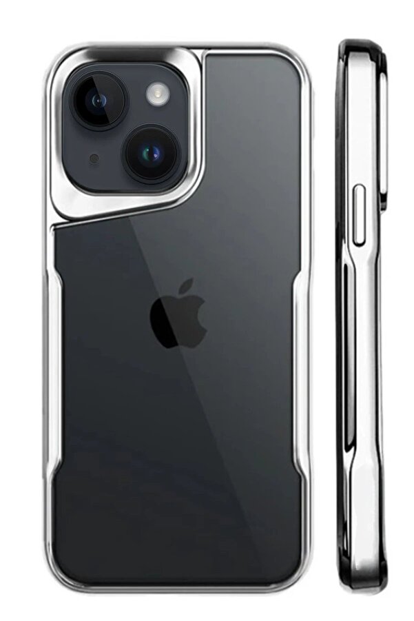 İphone 15 Kılıf Boyi̇ Si̇li̇kon Kapak - Gümüş