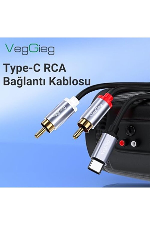 Snshop Usb Type-C To 2 Rca Ses Kablosu 3 Metre 467437