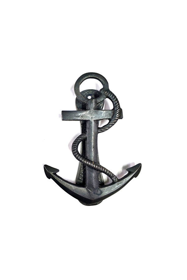 Anti̇ka Tarz Dekorati̇f Pi̇ri̇nç Halatlı, Çapa, Deni̇zci̇, Gemi̇ci̇ Kapı Tokmağı, Taktak - 170X60Mm, Oksi̇t