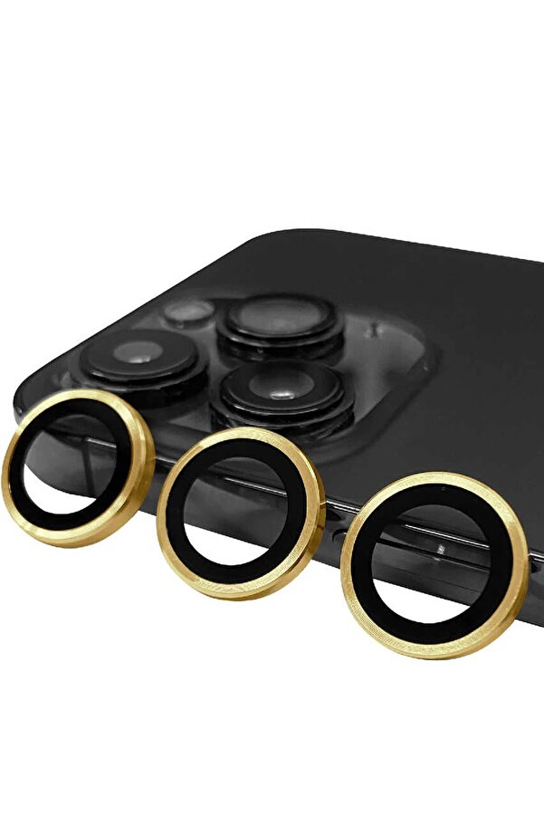 İphone 13 Pro Max Raze Metal Kamera Lens - Gold - Dropx8971-6262