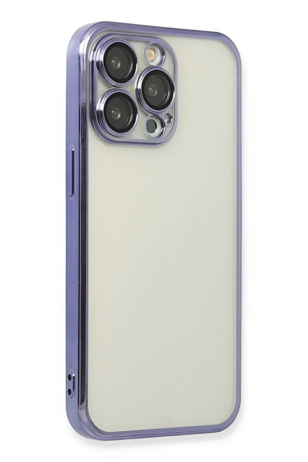İphone 14 Pro Max Kılıf Lensli̇ Si̇li̇kon - Mor - Dropx2475-2903