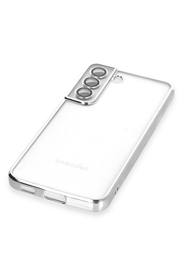 Samsung Galaxy S22 Kılıf Lensli̇ Si̇li̇kon - Gümüş - Dropx3833-9465