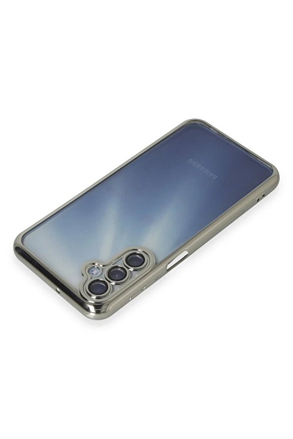 Samsung Galaxy A15 4G Kılıf Lensli̇ Si̇li̇kon - Gümüş - Dropx7319-2263