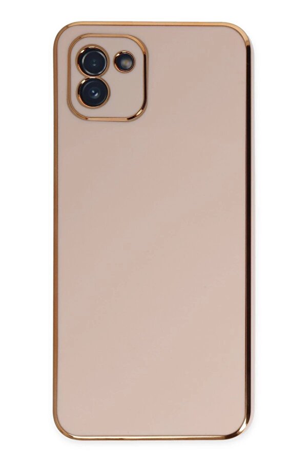 Samsung Galaxy A03 Kılıf Volet Si̇li̇kon - Pembe - Dropx2076-8815