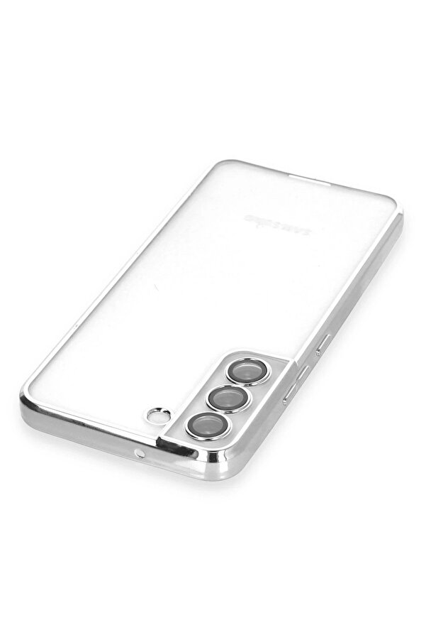 Samsung Galaxy S22 Kılıf Lensli̇ Si̇li̇kon - Gümüş - Dropx3833-9465