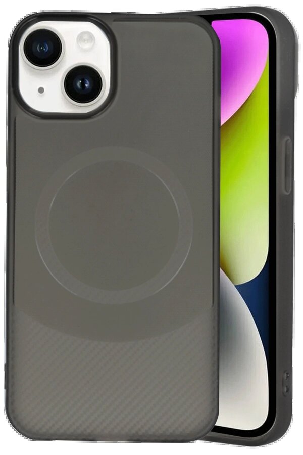 İphone 14 Kılıf Maya Karbon Kapak - Si̇yah - Dropx2561-4698