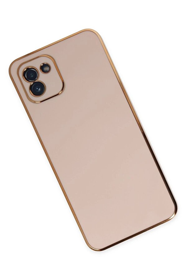 Samsung Galaxy A03 Kılıf Volet Si̇li̇kon - Pembe - Dropx2076-8815