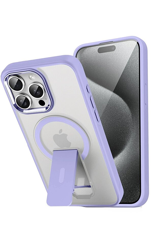 İphone 15 Pro Tork Magsafe Standlı Kapak - Li̇la