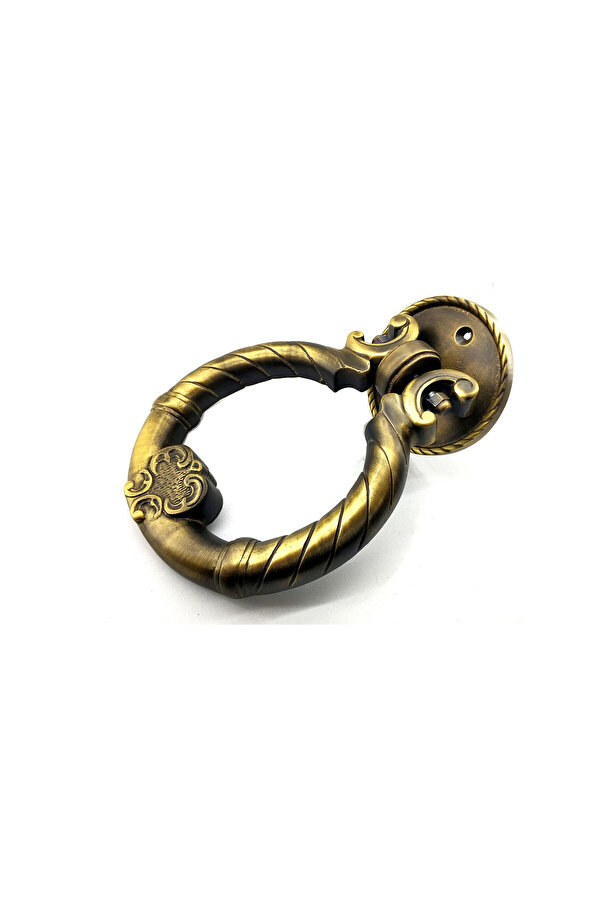 Anti̇ka Tarz Dekorati̇f Pi̇ri̇nç Saray Kapı Tokmağı, Taktak - 97Mm, Anti̇k
