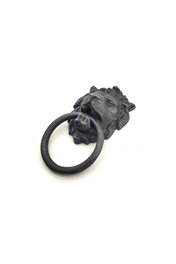 Anti̇ka Tarz Dekorati̇f Pi̇ri̇nç Aslan Kapı Tokmağı, Taktak - 102X130 Mm, Oksi̇t