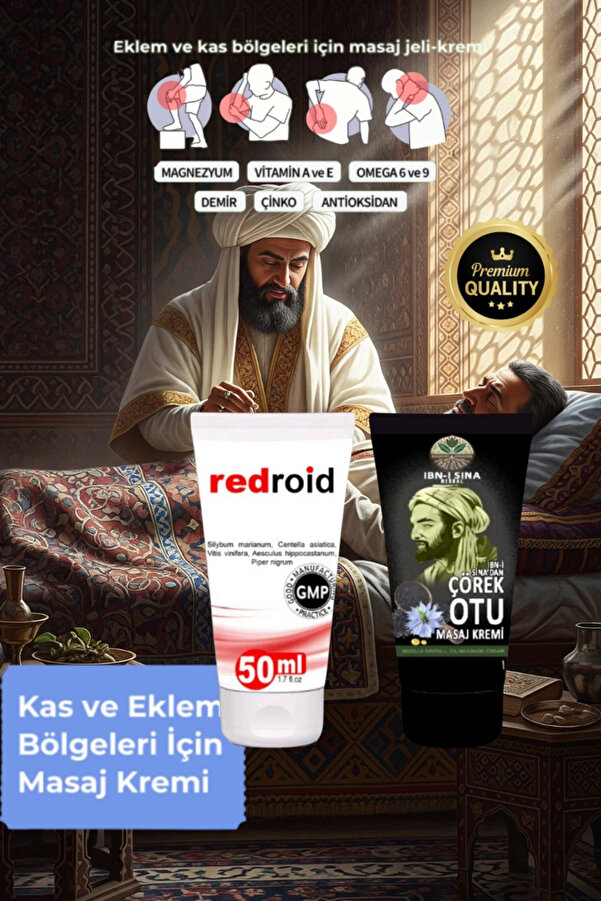 Redroi̇d Etki̇li̇ Rahatlatıcı Bakım Kremi̇ 50 Ml+İbn-İ Si̇na Çörek Otu Kremi̇ 50 Ml