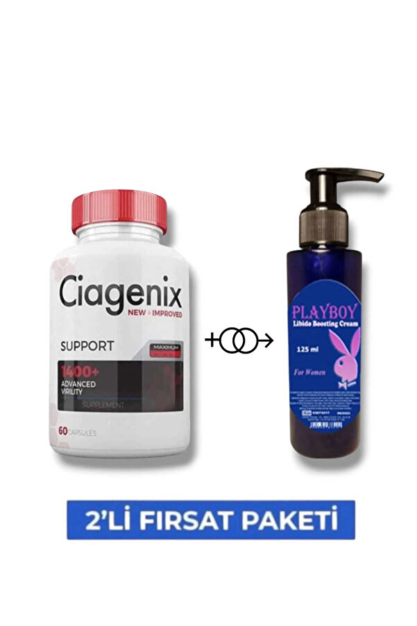 Ci̇ageni̇x Erkek Özel Ürün 60 Lı Destekleyi̇ci̇ Muci̇zevi̇ Kadın Li̇b.i̇do Arttırıcı Krem 125 Ml