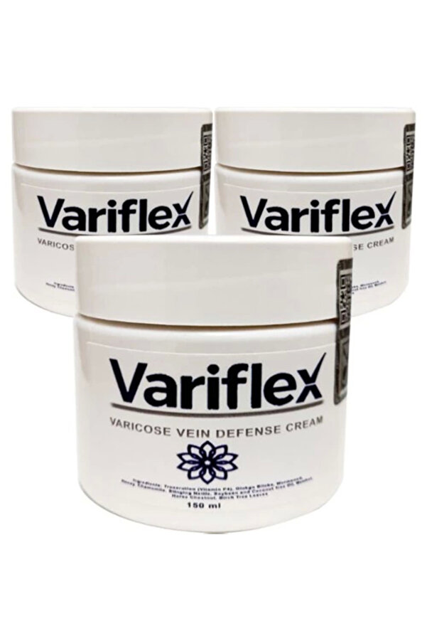 Vari̇flex Rvrks040 3Adet 150 Ml Vari̇cosel Cream Büyük Boy Bacaklara Krem