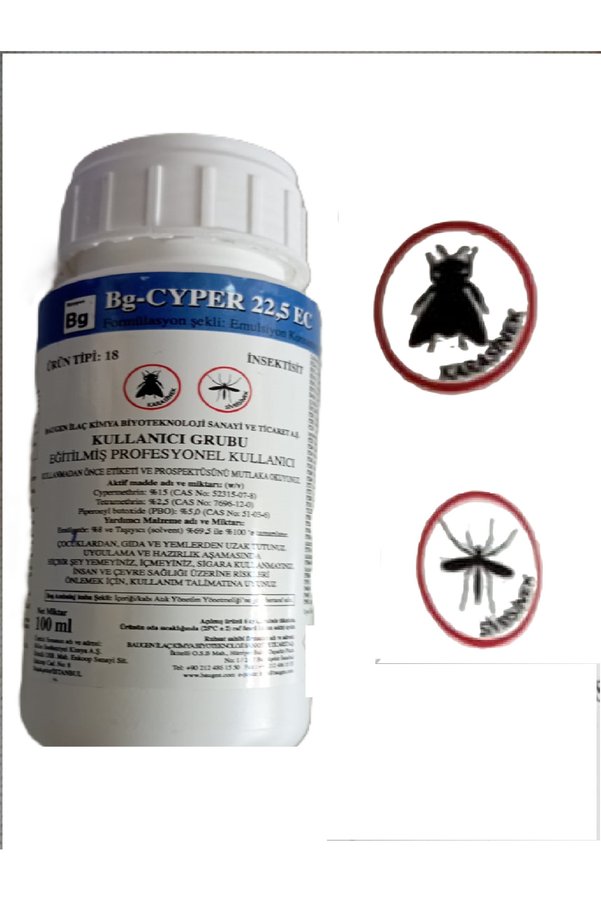 Baugen Bg-Cyper 22,5 Ec 100 Ml Haşere Öldürücü ( Karasinek - Sivri Sinek İçin) Etkili Ürün