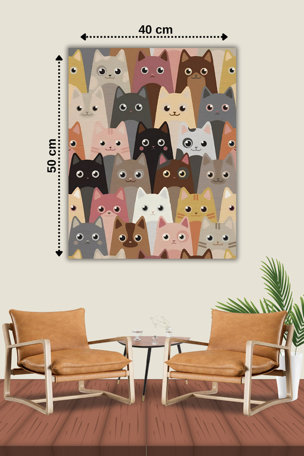 Hondep 5D Elmas Boyama – Sevi̇mli̇ Kedi̇ler | 40X50 Cm Tuvale Geri̇li̇ Premi̇um Dıy Hobi̇ Seti̇