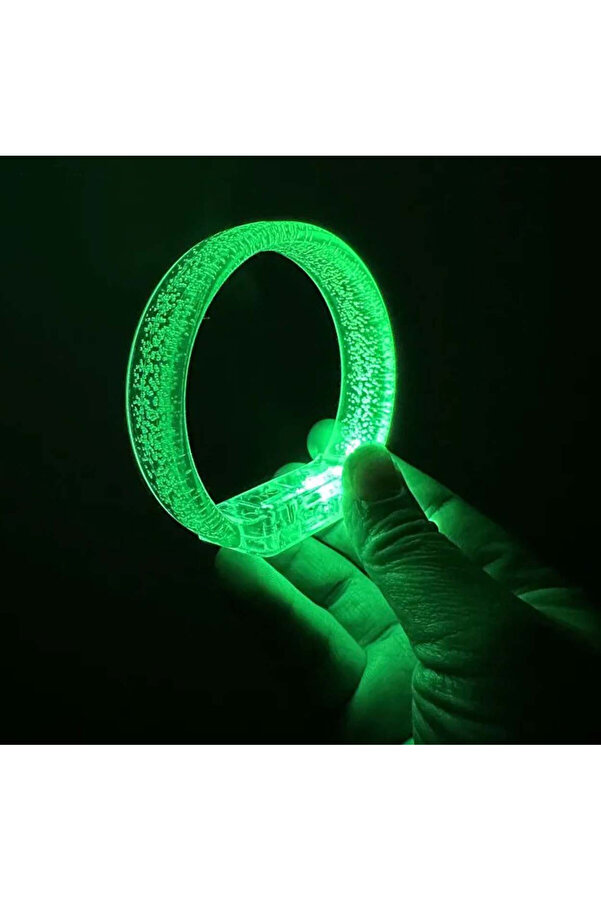 Evi̇mdeyokyok Yeşi̇l Led Işıklı Baskı Yapılabi̇len Pi̇lli̇ Bi̇lekli̇k Bi̇lezi̇k 1,5 Cm Geni̇şli̇k