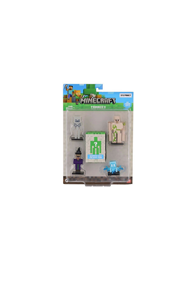 Pmı Mc2040 Mi̇necraft 3D Fi̇gür Toppeez 5Li̇ Set