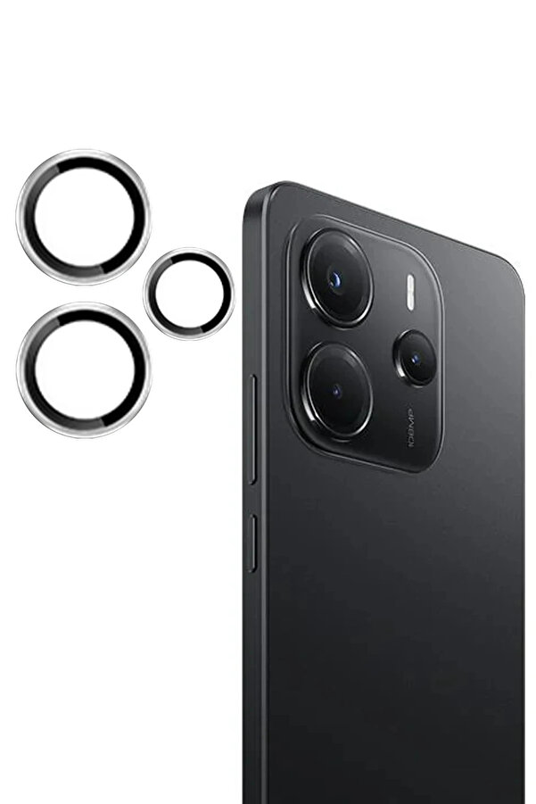 Dorenta Xi̇aomi̇ Redmi̇ Note 14 4G Pvd Metal Kamera Lens - Gümüş-(5796)