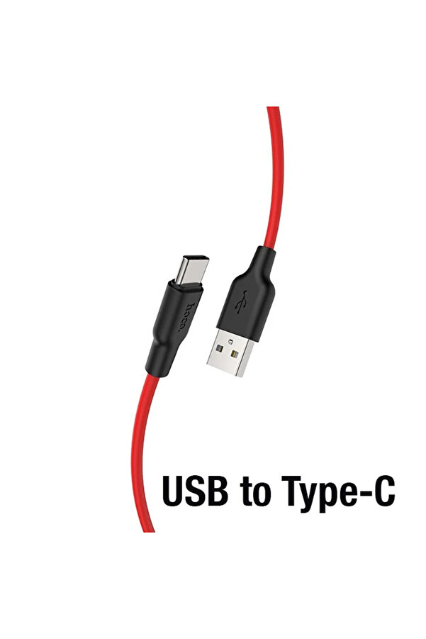 Hoco X21 Plus Usb To Type-C 3A Si̇li̇kon Hızlı Şarj Ve Data Kablosu-(1903)