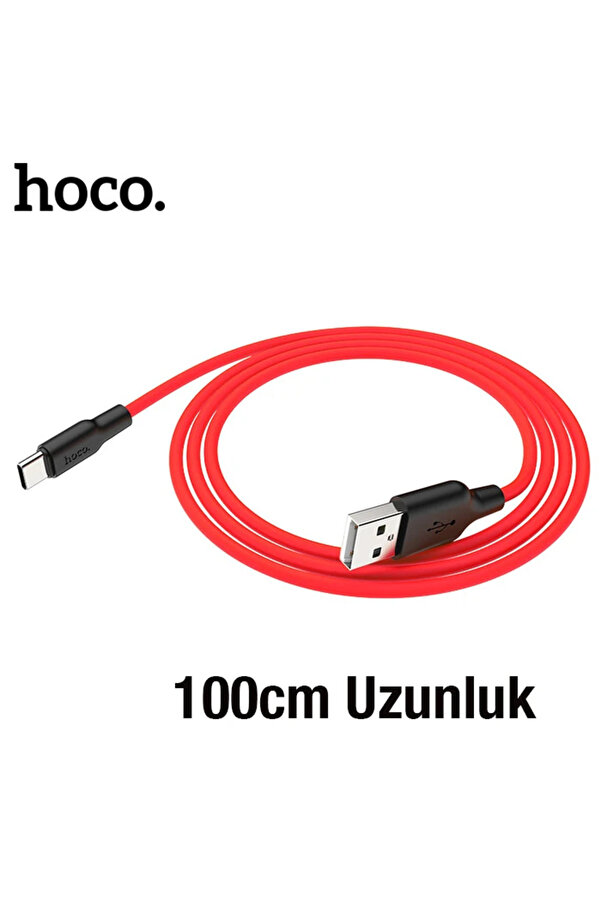 Hoco X21 Plus Usb To Type-C 3A Si̇li̇kon Hızlı Şarj Ve Data Kablosu-(1903)
