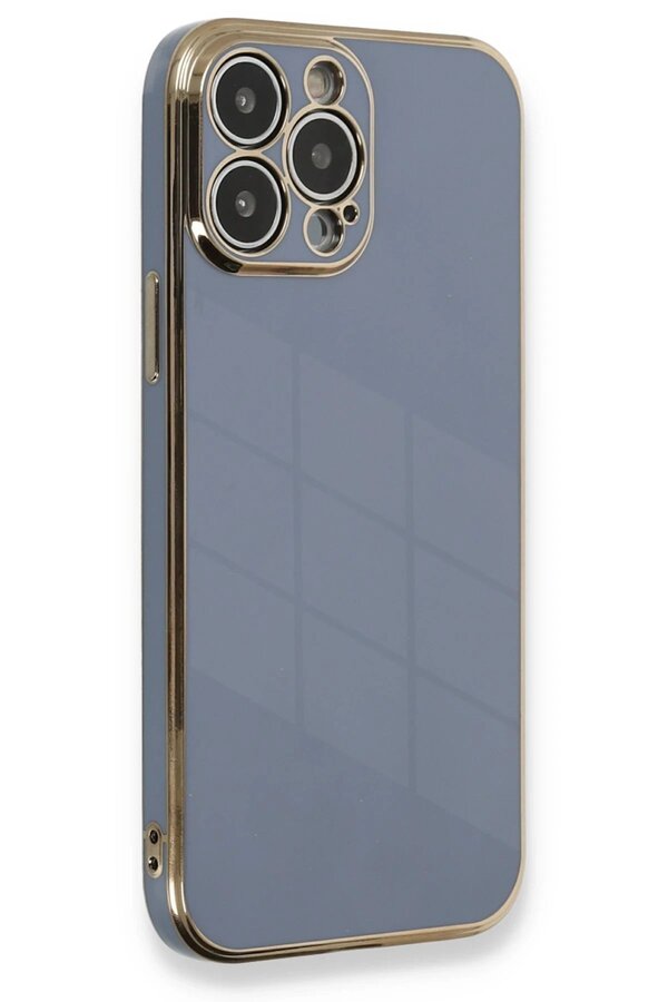 İphone 13 Pro Kılıf Volet Si̇li̇kon - Mavi̇
