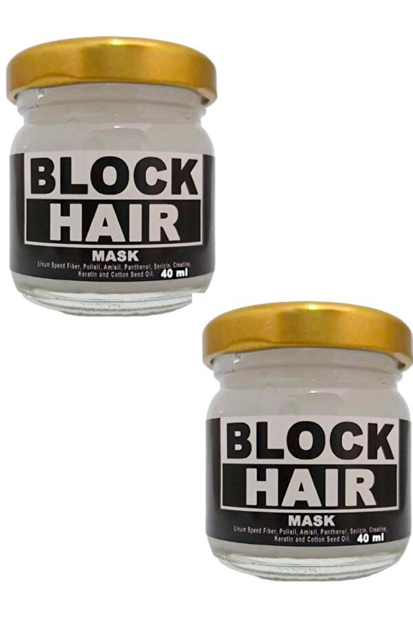 Block Hai̇r Saçlarınıza Deri̇nlemesi̇ne Bakım Ve Canlılık Maskesi̇ Kremi̇ 40 Ml X 2 Adet