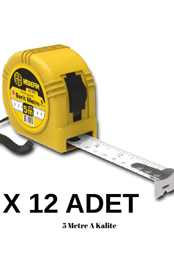 Hedefi̇m Dh295 Şeri̇t Metre 5 M X 19 Mm * 12 Adet Nanopro