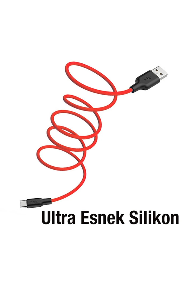 Hoco X21 Plus Usb To Type-C 3A Si̇li̇kon Hızlı Şarj Ve Data Kablosu-(1903)