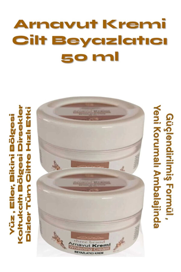 Three Brand Whi̇teni̇ng Cream Arnavut Kremi̇ 100 Ml Aklık Kremi̇ X 2 Adet