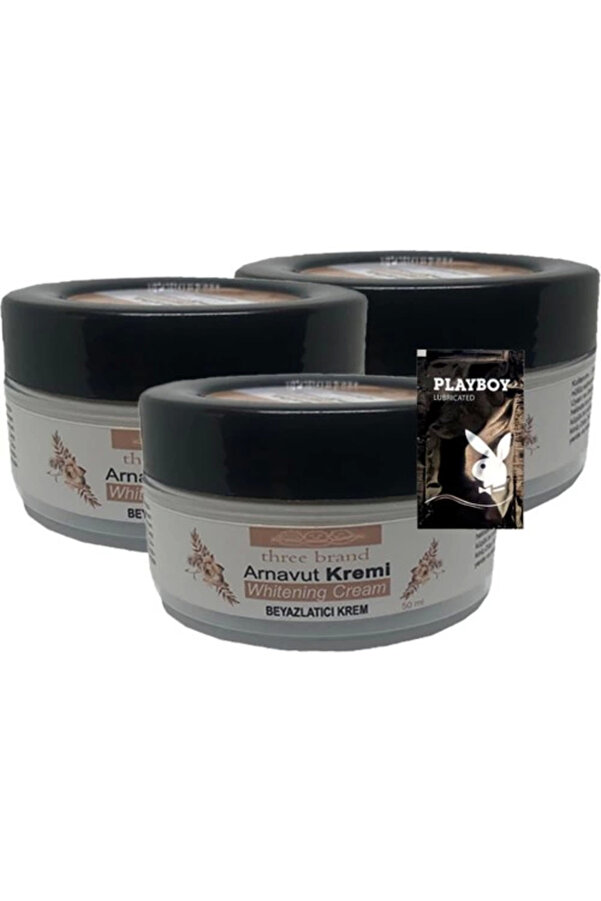 Three Brand Arnavut Kremi̇ Whi̇tens Cream 3 Lü Adet Kremi̇ 50 Ml + 1 Adet Jel Hedi̇ye