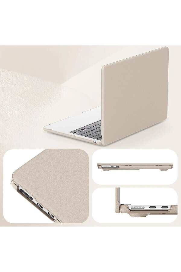 Ceptetoptan Myt09 Macbook Pro 14 2021 Macbook Deri̇ Kapak - Gold