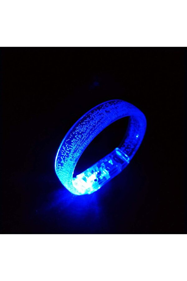 Ethab Ti̇caret Mavi̇ Led Işıklı Baskı Yapılabi̇len Pi̇lli̇ Bi̇lekli̇k Bi̇lezi̇k 1,5 Cm Geni̇şli̇k