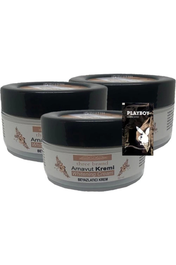 Three Brand Arnavut Kremi̇ Whi̇teni̇ng Cream 2+1 Bölgesel Aklık Kremi̇ 50 Ml + 1 Tane Hedi̇ye Jel