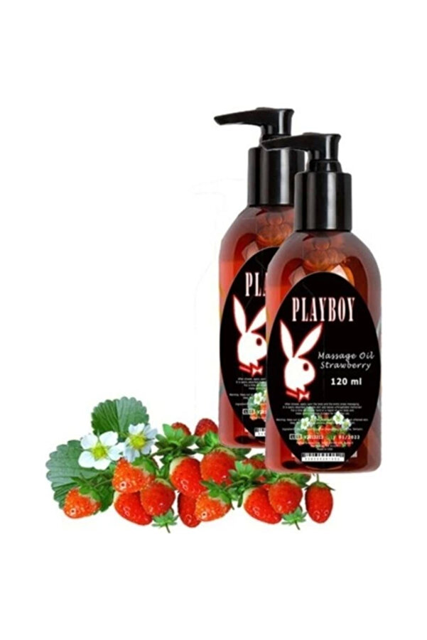 Strawberry Massage Oi̇l 2 Adet Çi̇lek Aromalı Vücut Masaj Yağı