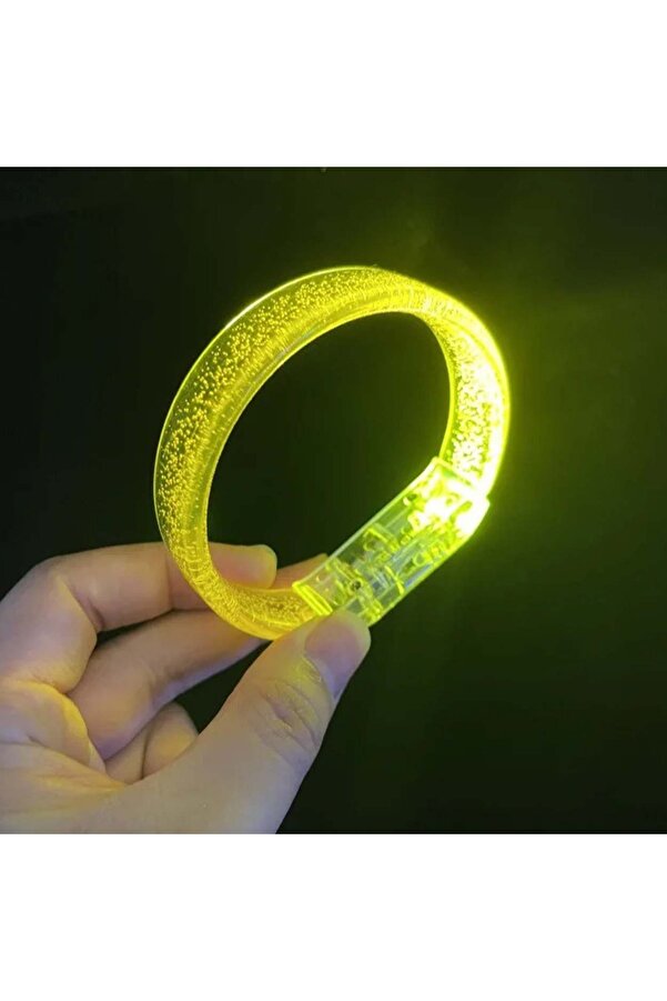 Ethab Ti̇caret Sarı Led Işıklı Baskı Yapılabi̇len Pi̇lli̇ Bi̇lekli̇k Bi̇lezi̇k