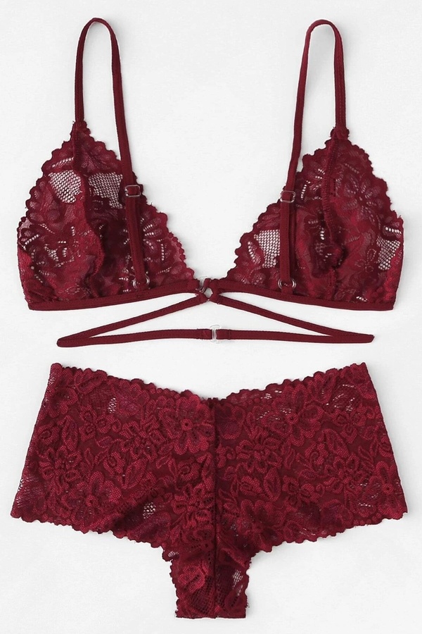 Bellevi̇estore Kadın Bordo Özel Şık Sütyen Külot Takımı