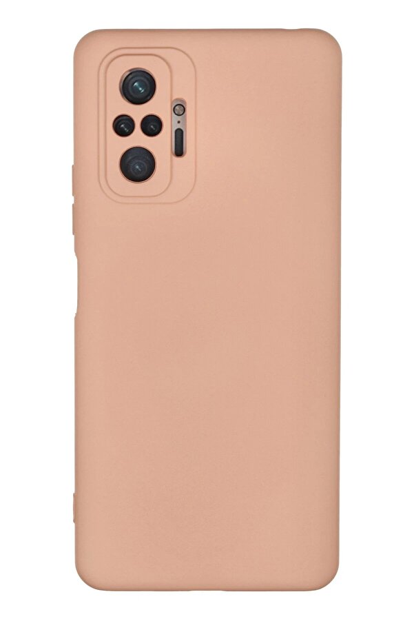 Xi̇aomi̇ Redmi̇ Note 10 Pro Kılıf Nano İçi̇ Kadi̇fe Si̇li̇kon - Pudra - Dropx7216-9707
