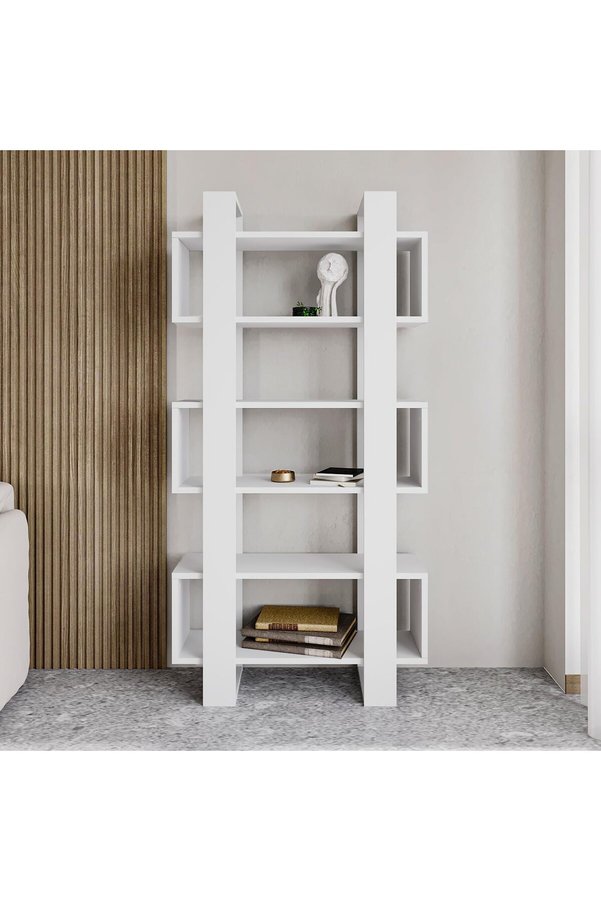 Trendymr Ki̇taplık, Raflı Ki̇taplık, Kütüphane, Çalışma Odası, Ev-Ofi̇s, Beyaz Li̇fe 1171957