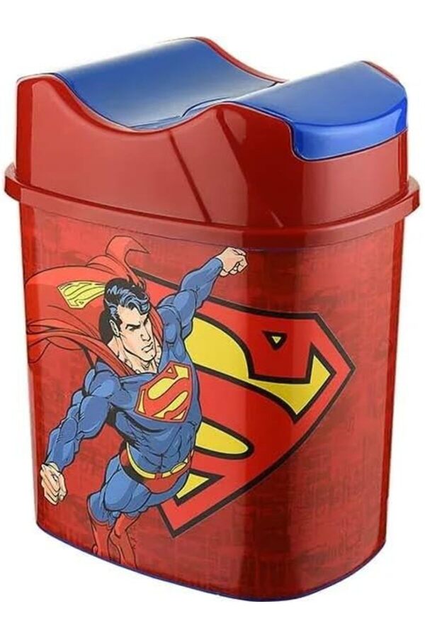 Snshop Superman Li̇sanslı 5.5 Li̇tre Hazneli̇ Çocuk Odası Çöp Kovası 467437