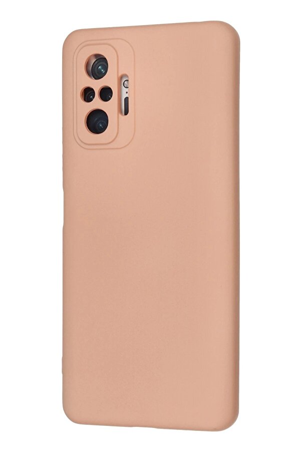 Xi̇aomi̇ Redmi̇ Note 10 Pro Kılıf Nano İçi̇ Kadi̇fe Si̇li̇kon - Pudra - Dropx7216-9707