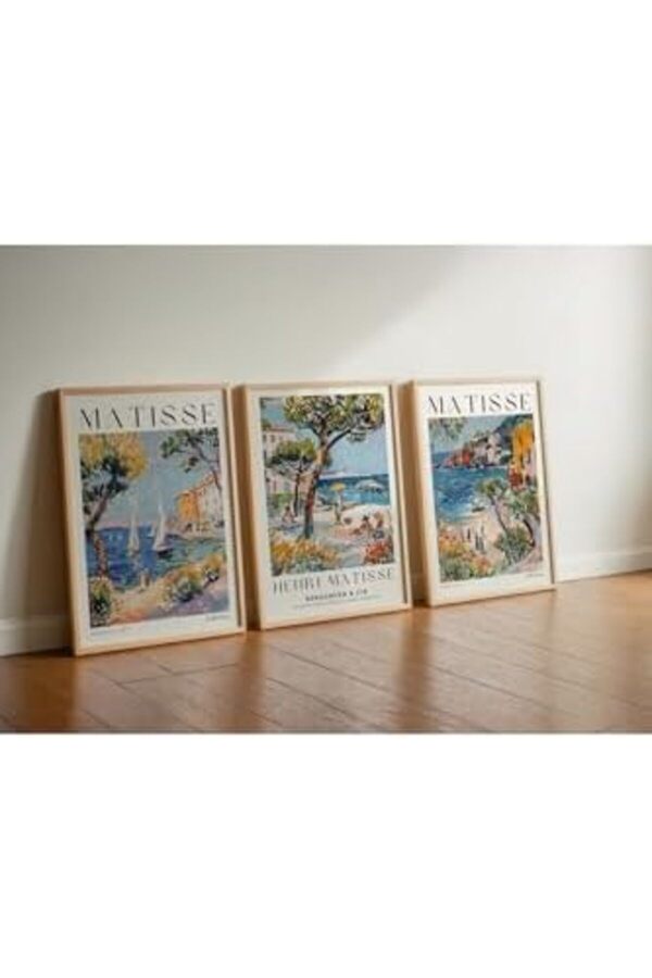 Snshop 3 Lü Çerçevesi̇z Poster, Modern Dekorati̇f Çerçevesi̇z Poster, Tablo, 3Mati̇sse, 50 X 70 46