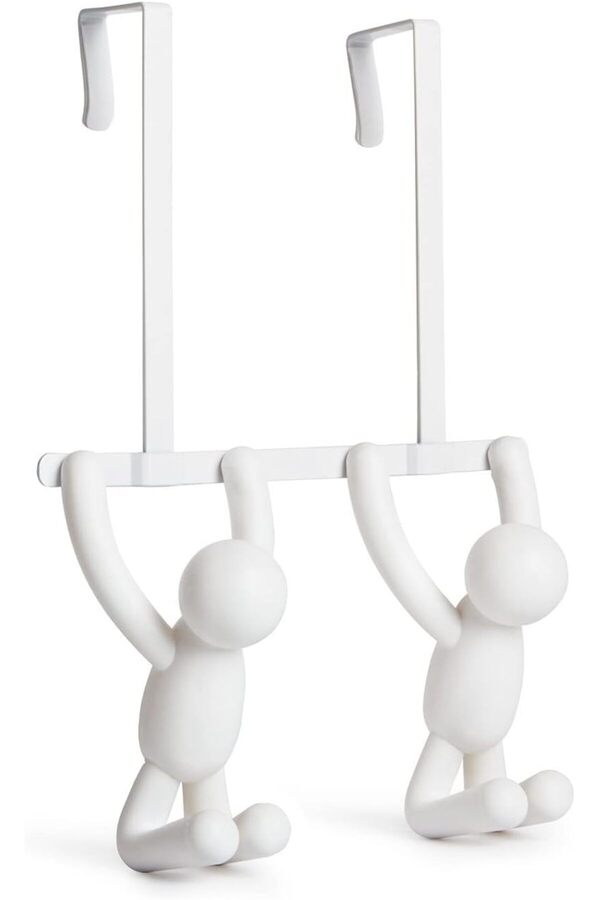 Lvnshop 1004260-660 Çi̇ft Kancalı Buddy Kapı, Plasti̇k, Beyaz, 21,6 X 30,5 X 10,8 Cm 224120