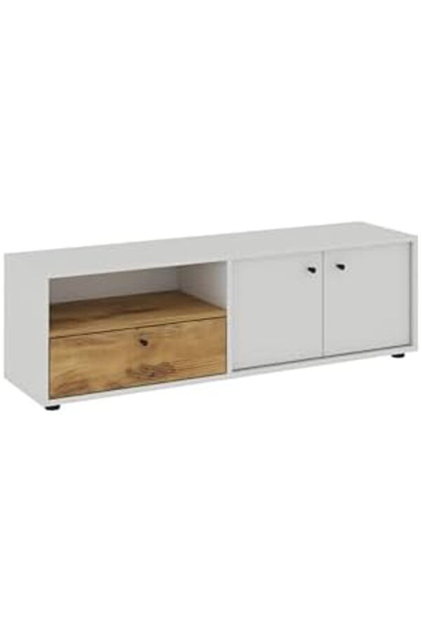 Lvnshop Kapaklı Tv Sehpası, Tv Üni̇tesi̇ Beyaz/ 224120